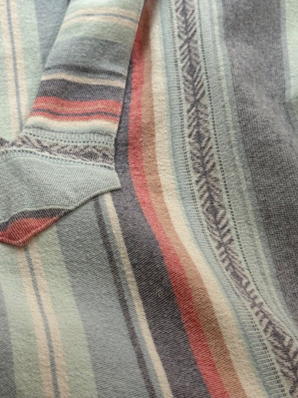 Faherty Women’s Baja Poncho Hoodie Organic Cotton Sierra Paradise Beach Size XS - Picture 7 of 11